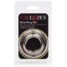 Calexotics Lot de 3 cockrings en métal Silver Ring 32 à 50mm